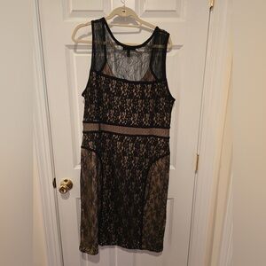 Black Lace Sleeveless Dress